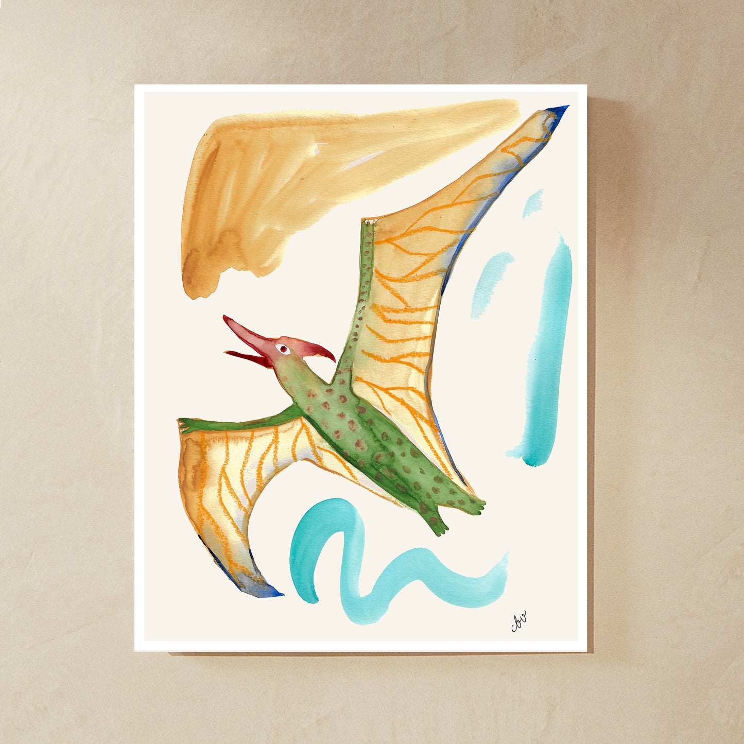 Spikey Dino Art Print (Stegosaurus)