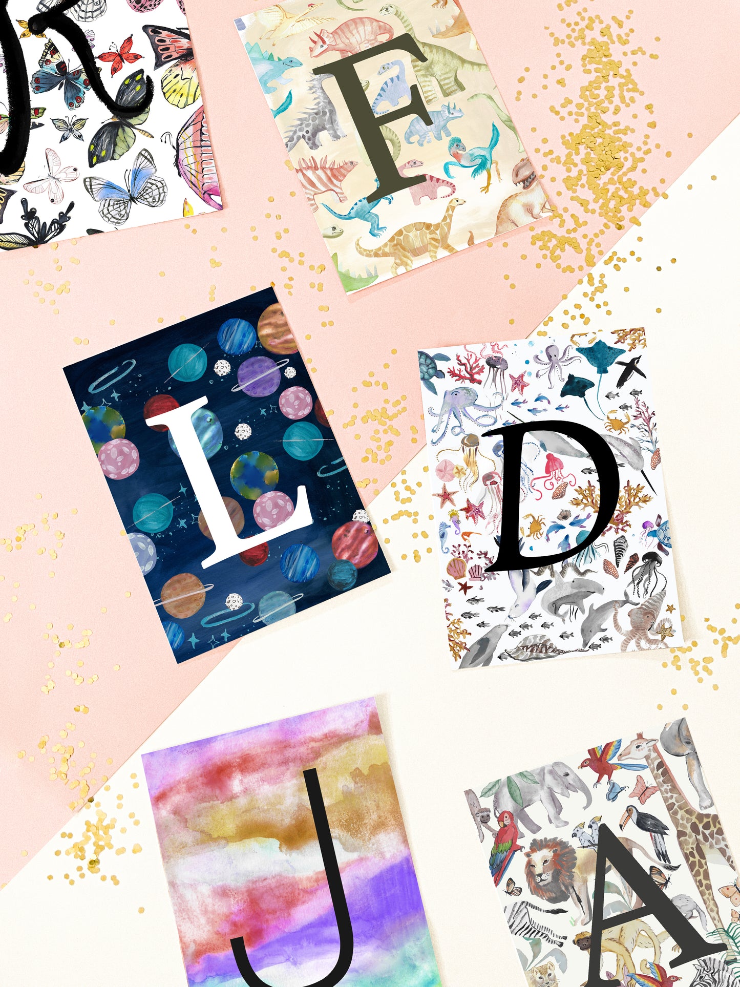 Butterflies Initials Wall Art