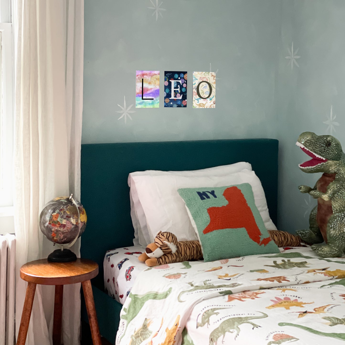 Space & Planets Initials Wall Art
