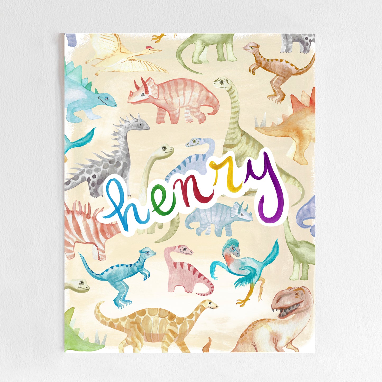 Bespoke Dinos Wall Art Poster