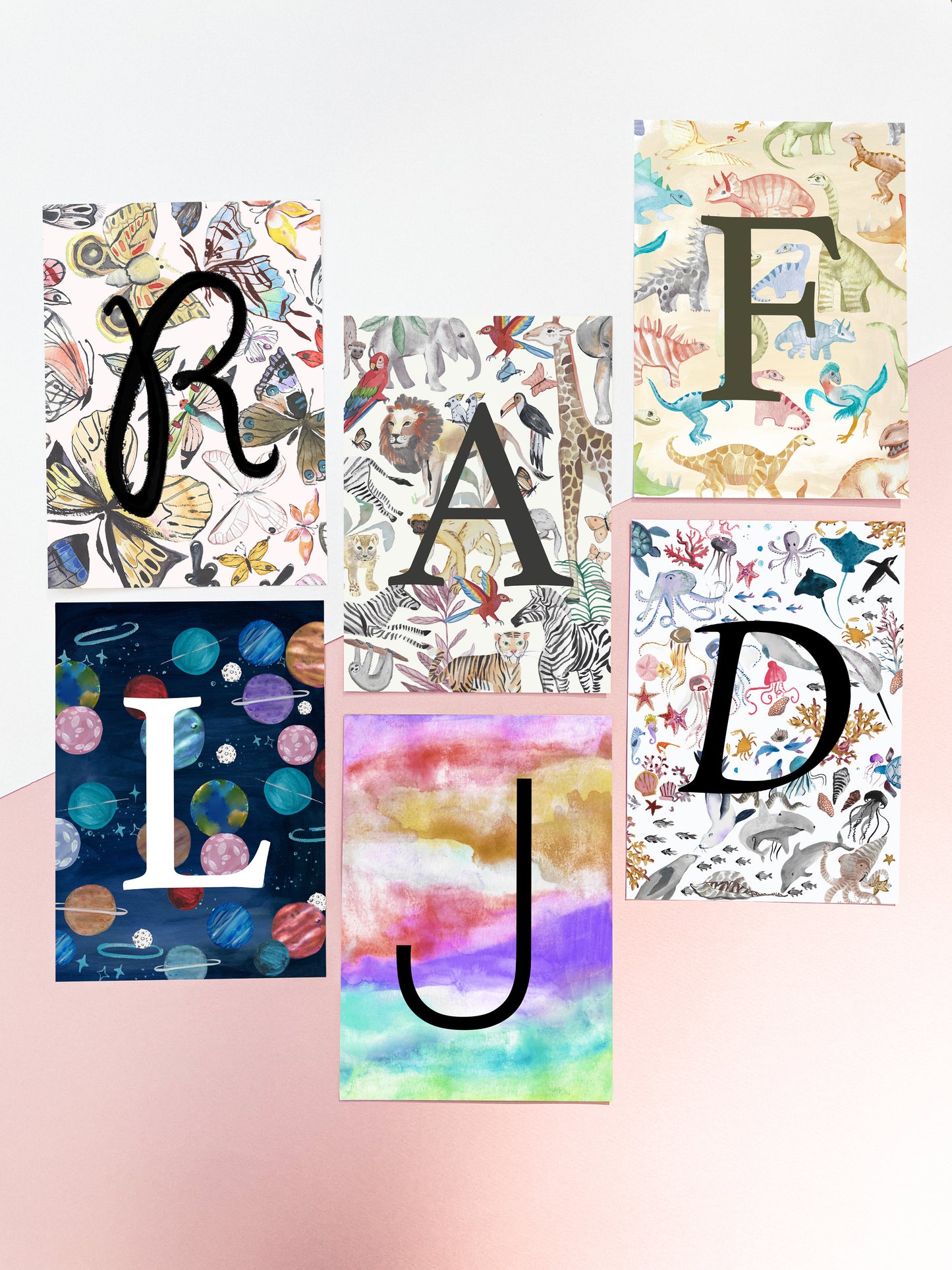 Jungle Safari Initials Wall Art